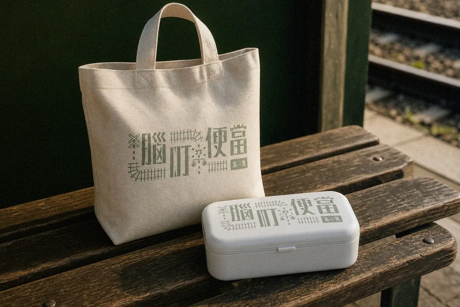 集集鄉公所 腦町便當包裝應用示意|好心地文創