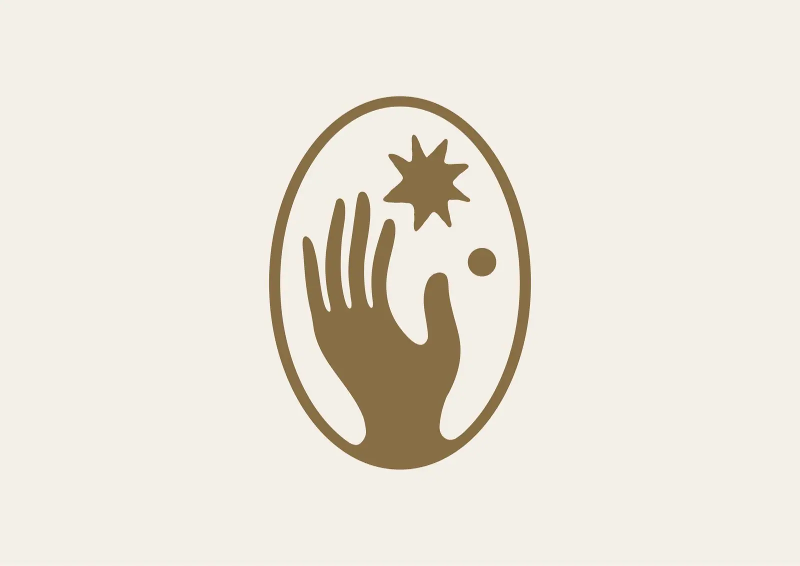 Soul Island Coffee brand mark, a hand cupping a star and points of light